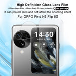 IMAK For Oppo Find N3 Flip 5G Tempered Glass Camera Lens Film with Rear Small Screen Protector Set