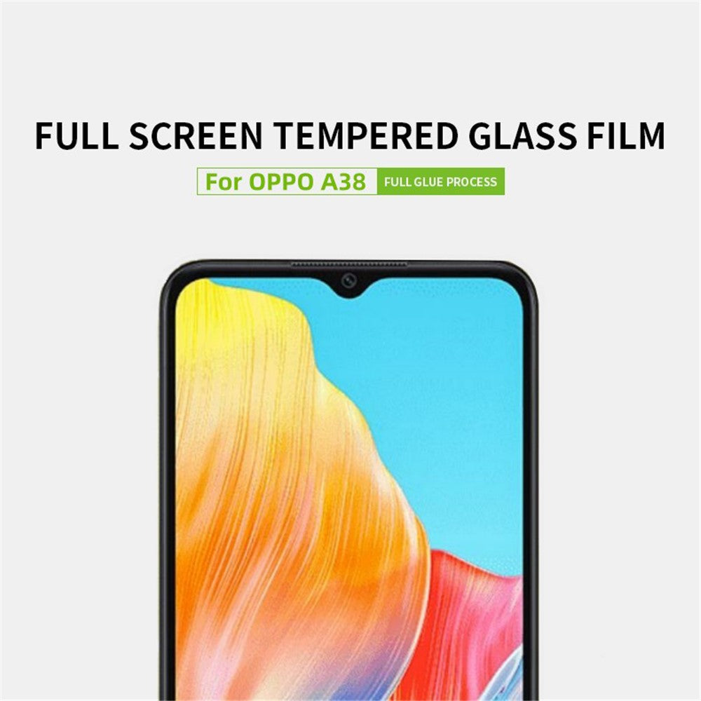 PINWUYO JK Härdat Glas Film Series-2 för Oppo A38 4G Skärmskydd Explosionsskyddande Heltäckande Film