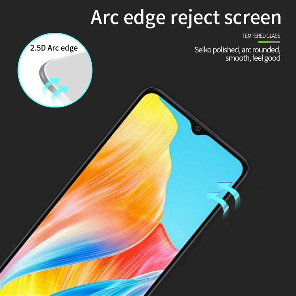 PINWUYO JK Härdat Glas Film Series-2 för Oppo A38 4G Skärmskydd Explosionsskyddande Heltäckande Film