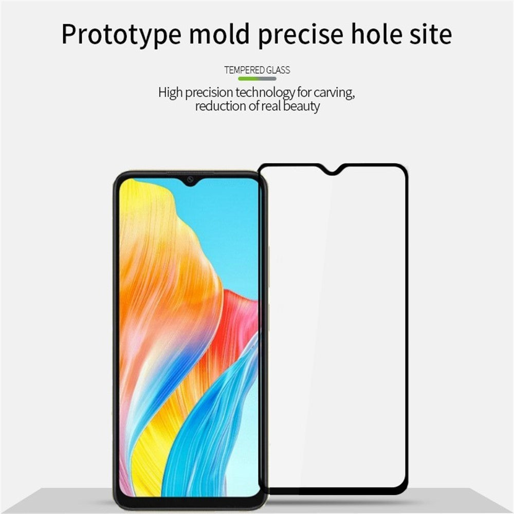 PINWUYO JK Härdat Glas Film Series-2 för Oppo A38 4G Skärmskydd Explosionsskyddande Heltäckande Film