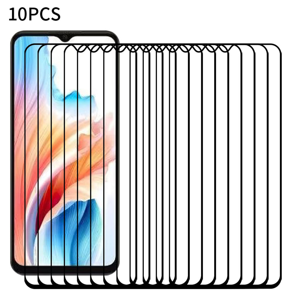 RURIHAI 10 st. för Oppo A38 4G skärmskydd 2.5D 0.26 mm hög aluminium-kiselglasfilm