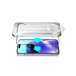 For iPhone 15 Pro Max Dust-free Installation Tempered Glass Film Silk Printing HD Clear Full Screen Protector