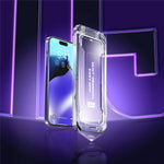For iPhone 15 Pro Max Dust-free Installation Tempered Glass Film Silk Printing HD Clear Full Screen Protector