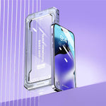 For iPhone 15 Pro Max Dust-free Installation Tempered Glass Film Silk Printing HD Clear Full Screen Protector