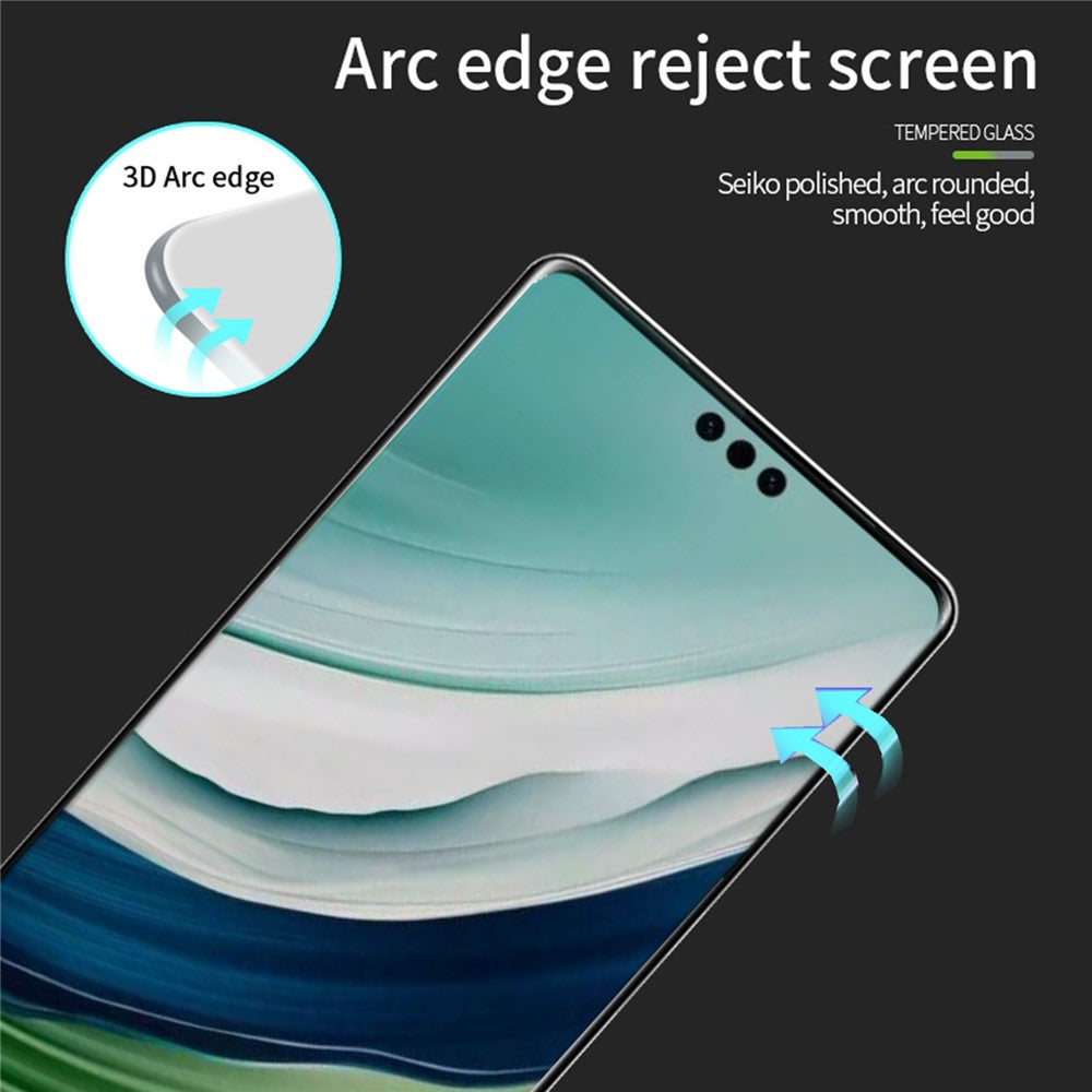 MOFI For Huawei Mate 60 Pro / 60 Pro+ 3D Curved Hot Bending Tempered Glass Full Glue Film Screen Protector