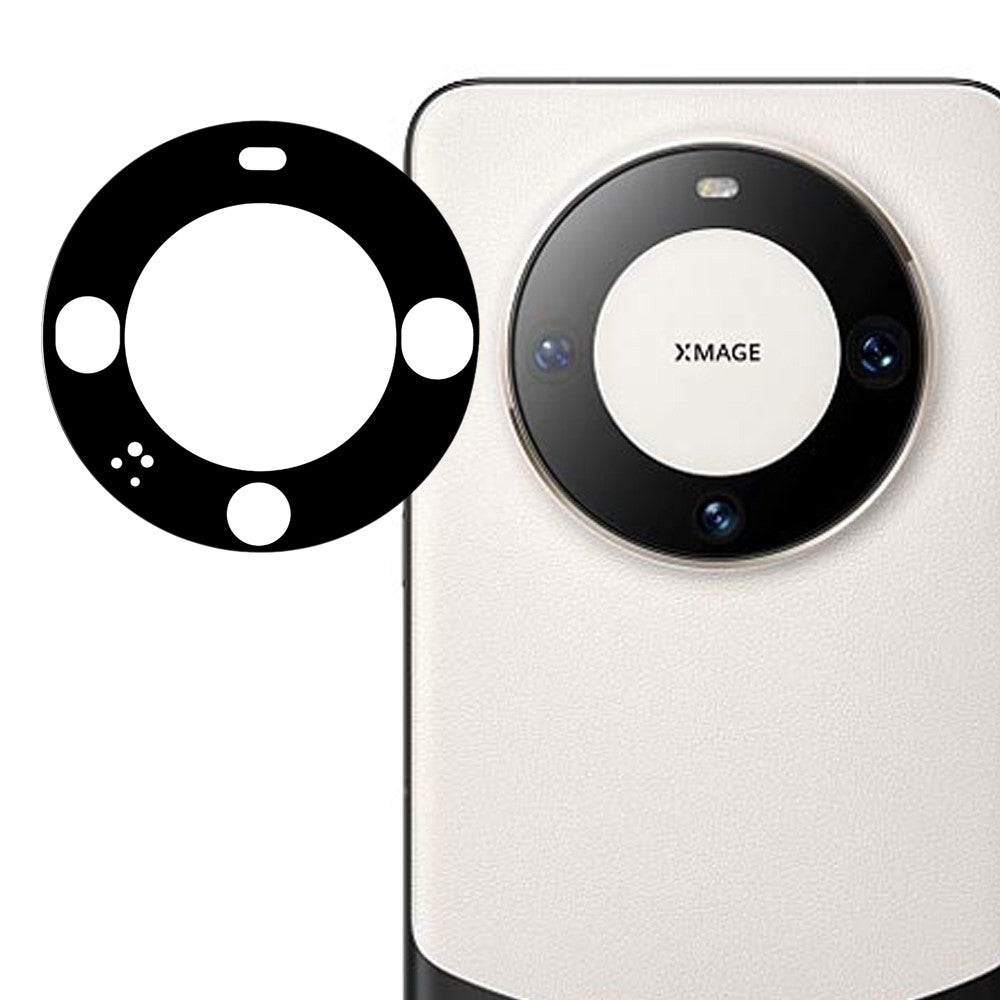 For Huawei Mate 60 Pro / 60 Pro+ Tempered Glass Lens Film Silk Printing Black Phone Camera Lens Protector
