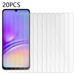 20 stk. hærdet glasfilm til Samsung Galaxy A05 4G, ridsefast 0,3 mm 2.5D ultraklart skærmbeskyttelsesglas