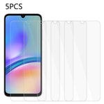 5PCS For Samsung Galaxy A05s 4G 0.3mm Tempered Glass Protective Film 2.5D Screen Protector