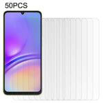 50Pcs For Samsung Galaxy A05s 4G / A05 4G Tempered Glass Screen Protector Anti-Explosion Film (No Package, with Wipes Set, Dust-absorber, Guide Sticker)