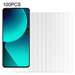 100Pcs for Xiaomi 13T / 13T Pro Tempered Glass Screen Protector High Definition Screen Film (No Package, with Wipes Set, Dust-absorber, Guide Sticker)