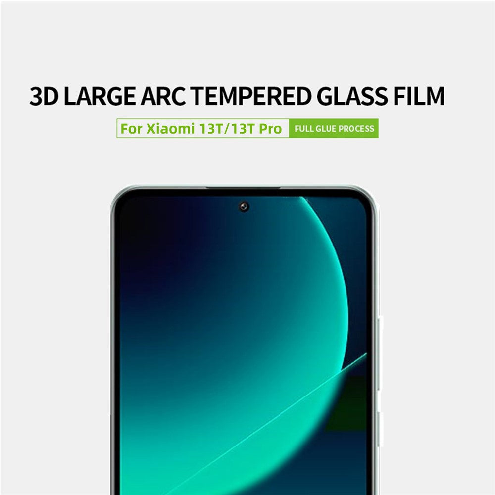 PINWUYO JK 3D-böjd härdad glasfilm-2 för Xiaomi 13T / 13T Pro / Redmi K60 Ultra explosionsskyddande skärmskydd med självhäftande klistermärke