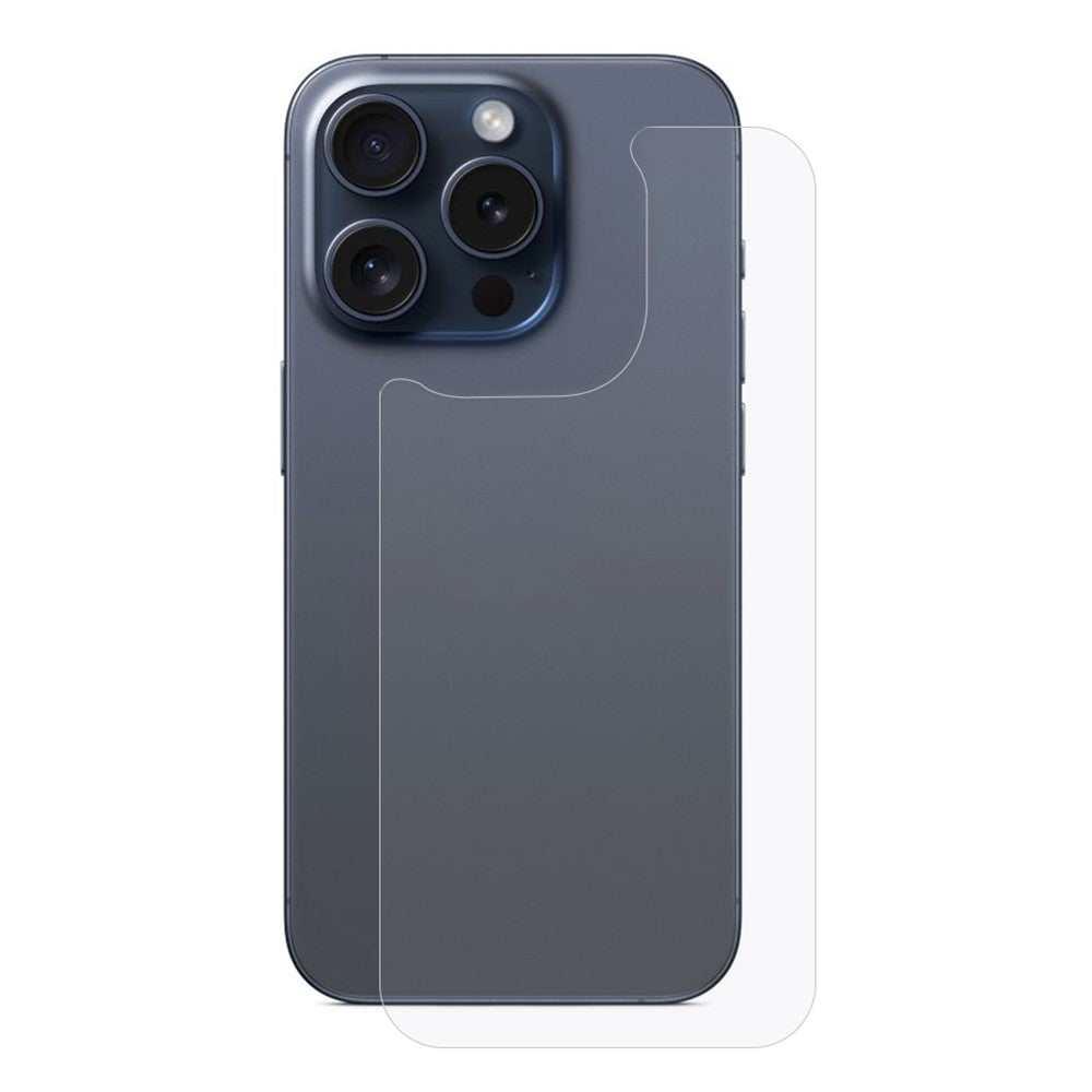 For iPhone 15 Pro Max Phone Back Cover Film 0.3mm Arc Edge Anti-scratch Back Protector