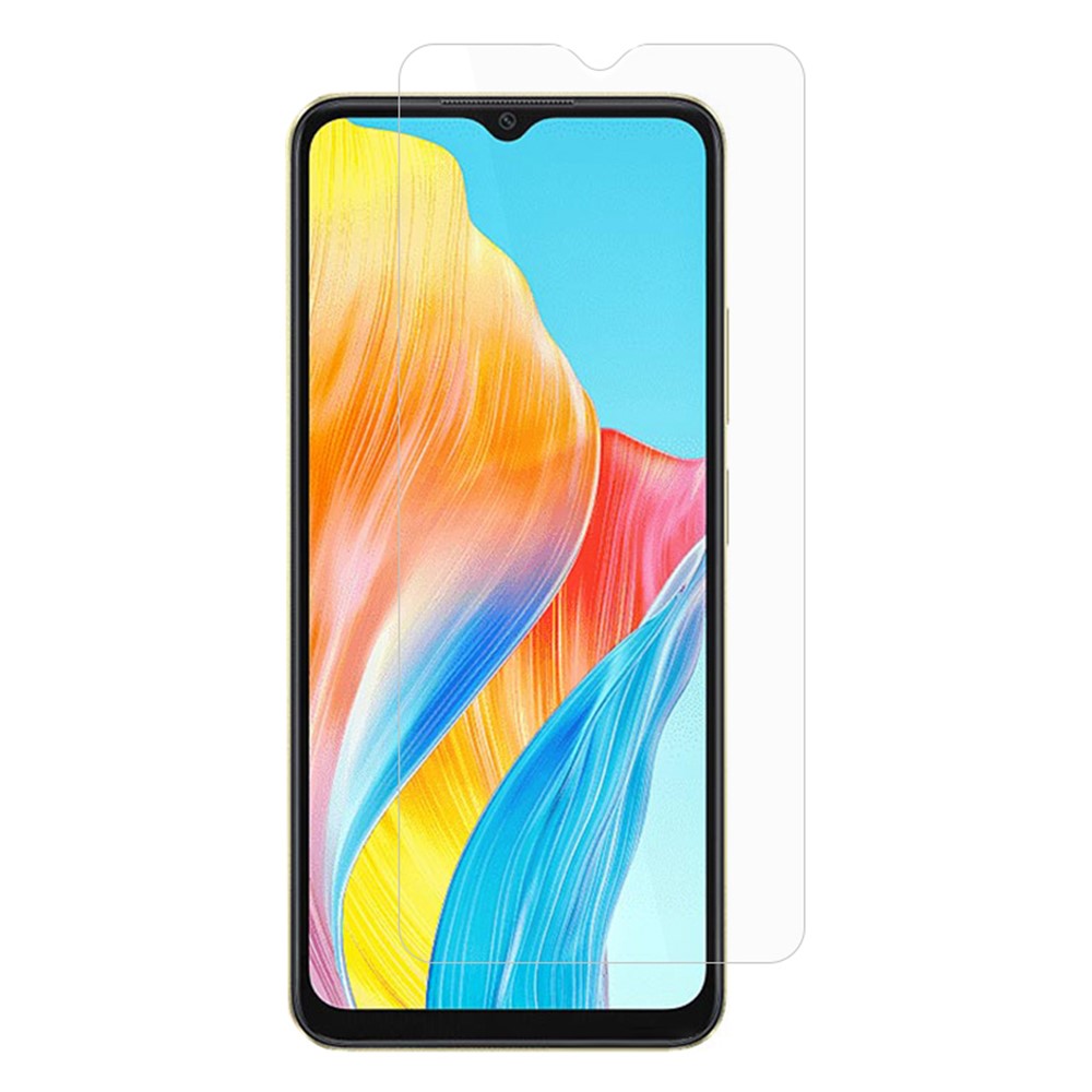 For Oppo A18 4G Phone Screen Protector 0.3mm Arc Edge Tempered Glass Film