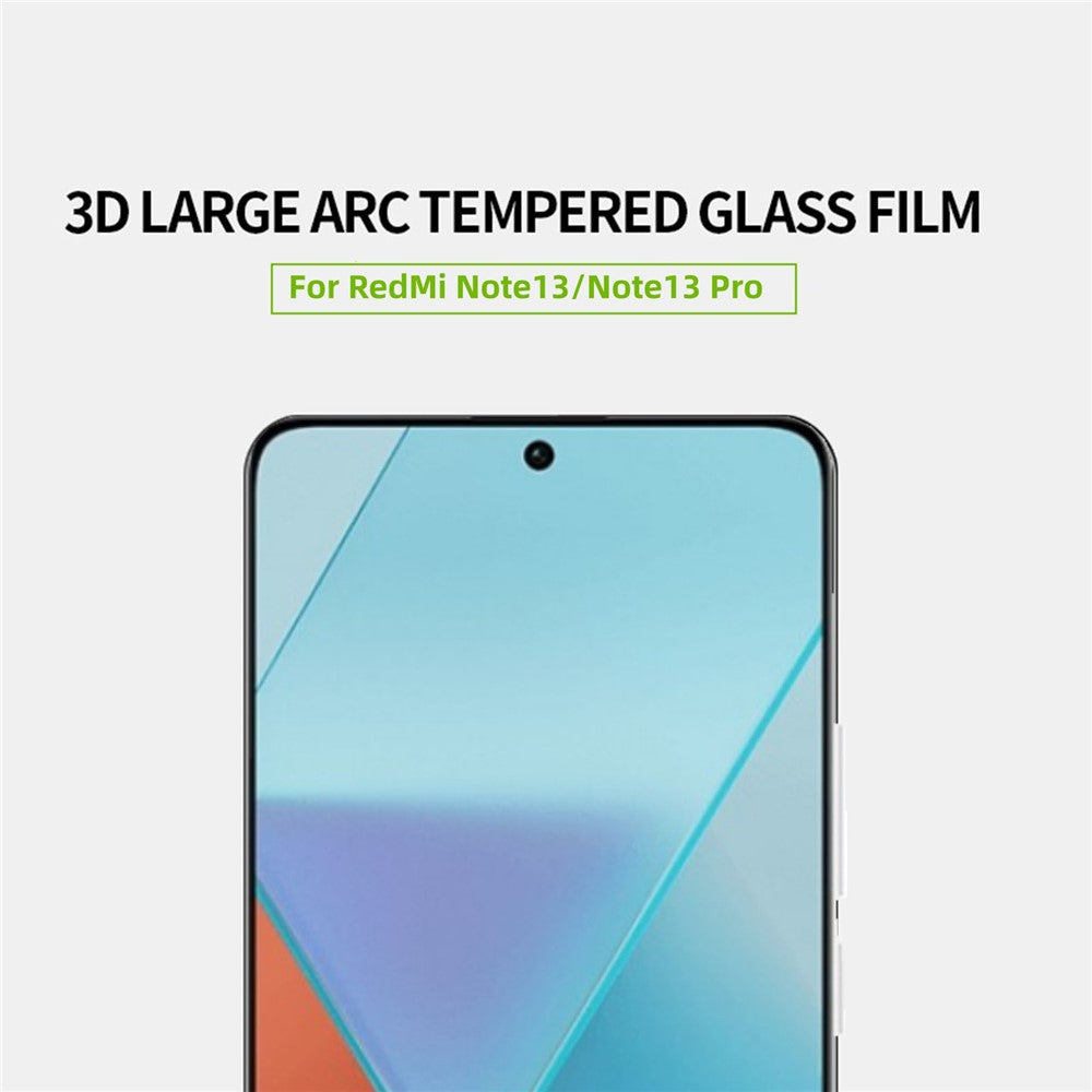 MOFI JK 3D-härdat glasfilm-1 för Xiaomi Redmi Note 13 5G / Note 13 Pro 5G böjt skärmskydd