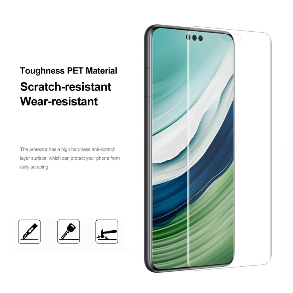 ENKAY HAT PRINCE 5Pcs  /  Pack For Huawei Mate 60 Pro / 60 Pro+ 3D Curved Screen Protector Hot Bending HD Clear Full Cover PET Film