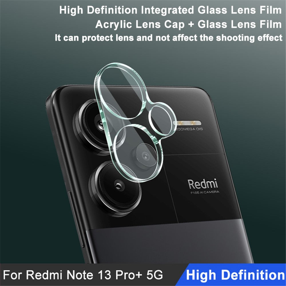 IMAK For Xiaomi Redmi Note 13 Pro+ Integrated Tempered Glass Camera Lens Protector + Acrylic Lens Cap