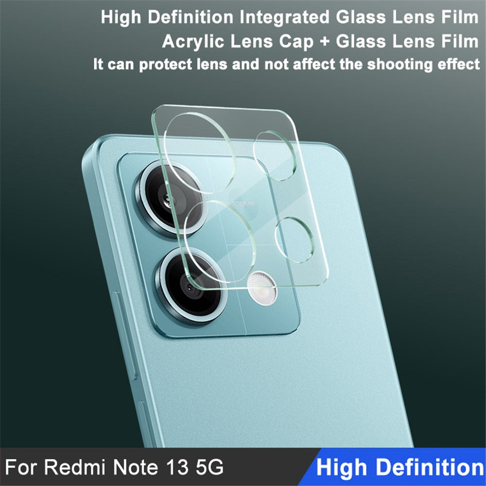 IMAK For Xiaomi Redmi Note 13 5G Tempered Glass Camera Lens Protector + Acrylic Lens Cap Integrated Lens Film