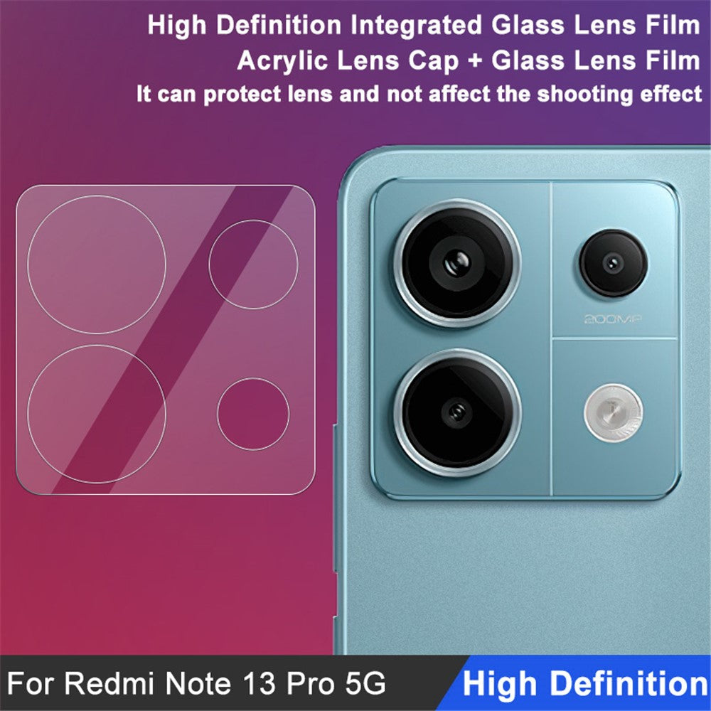 IMAK For Xiaomi Redmi Note 13 Pro 5G / Poco X6 5G Lens Protector Integrated Tempered Glass Lens Film + Acrylic Lens Cap
