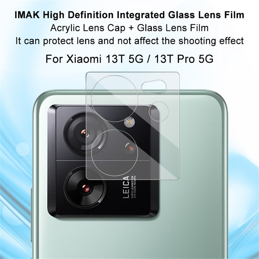 IMAK För Xiaomi 13T / 13T Pro Härdat Glas Linsskydd Integrerad Kameralinsfilm + Akryllinsskydd