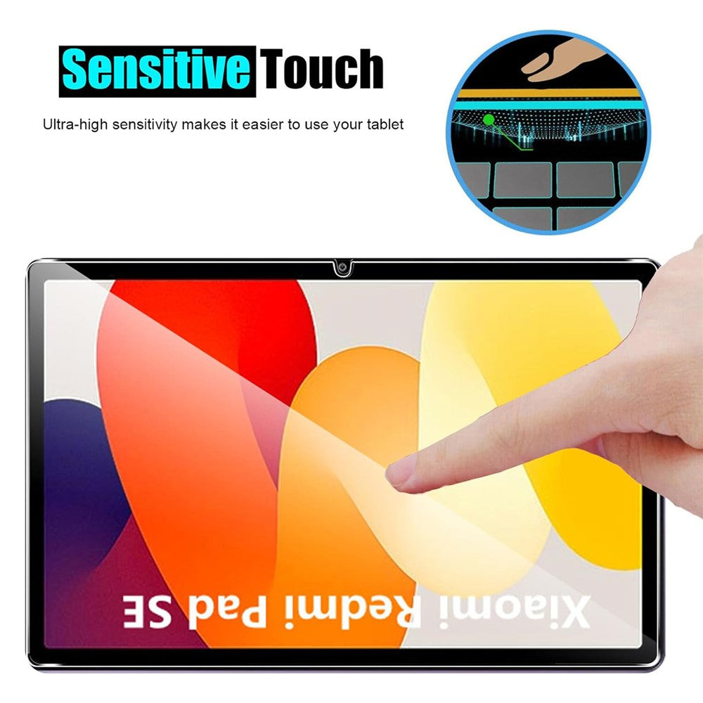 2Pcs For Xiaomi Redmi Pad SE Full Screen Protector 2.5D Tempered Glass Shatter-proof Film