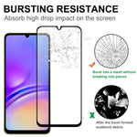 For Samsung Galaxy A05 4G AGC Tempered Glass with Black Edge Full Glue Full Coverage Screen Protector