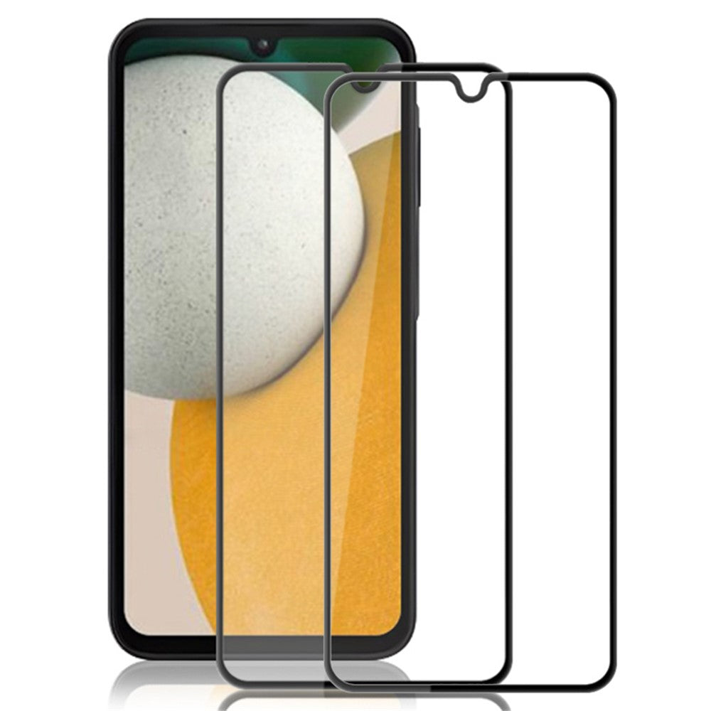 AMORUS 2 stk. Til Samsung Galaxy A15 4G Fuldlim Silketryk Hærdet Glasfilm Fuld Skærmbeskytter
