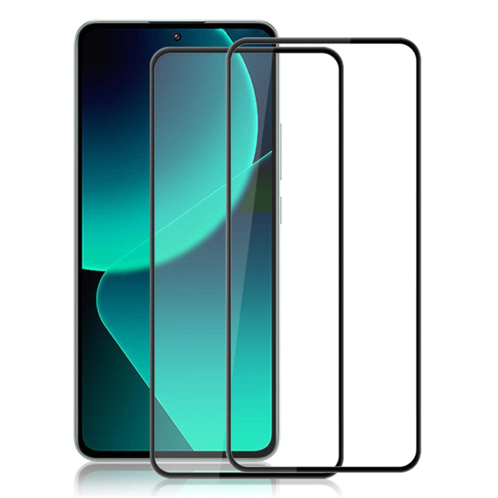 AMORUS 2 st för Xiaomi 13T / 13T Pro / Redmi K60 Ultra skärmskydd silkestryck härdat glas HD klar film