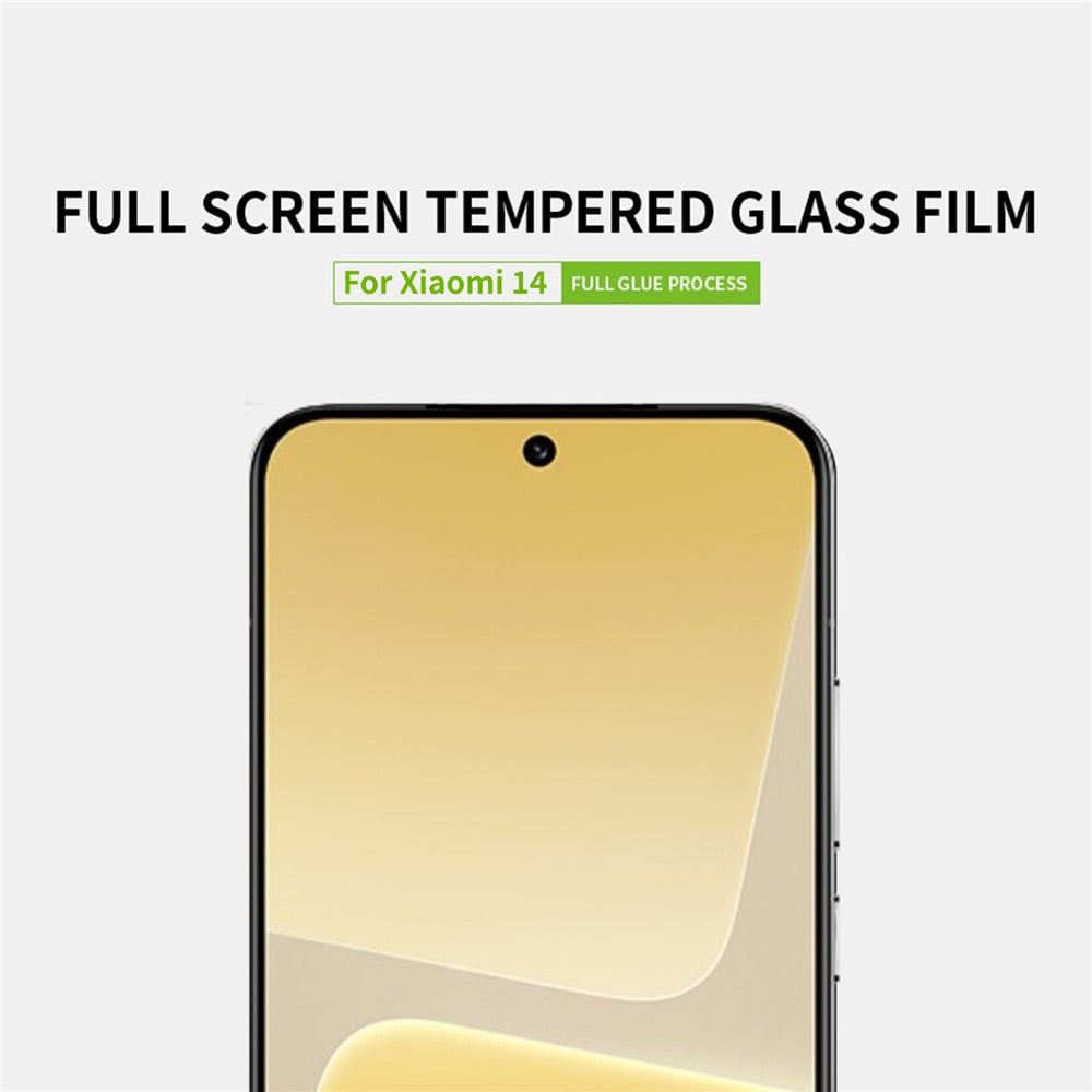 PINWUYO JK hærdet glasfilm Series-2 til Xiaomi 14, fulddækkende beskyttelse af aluminium-silikone-glas