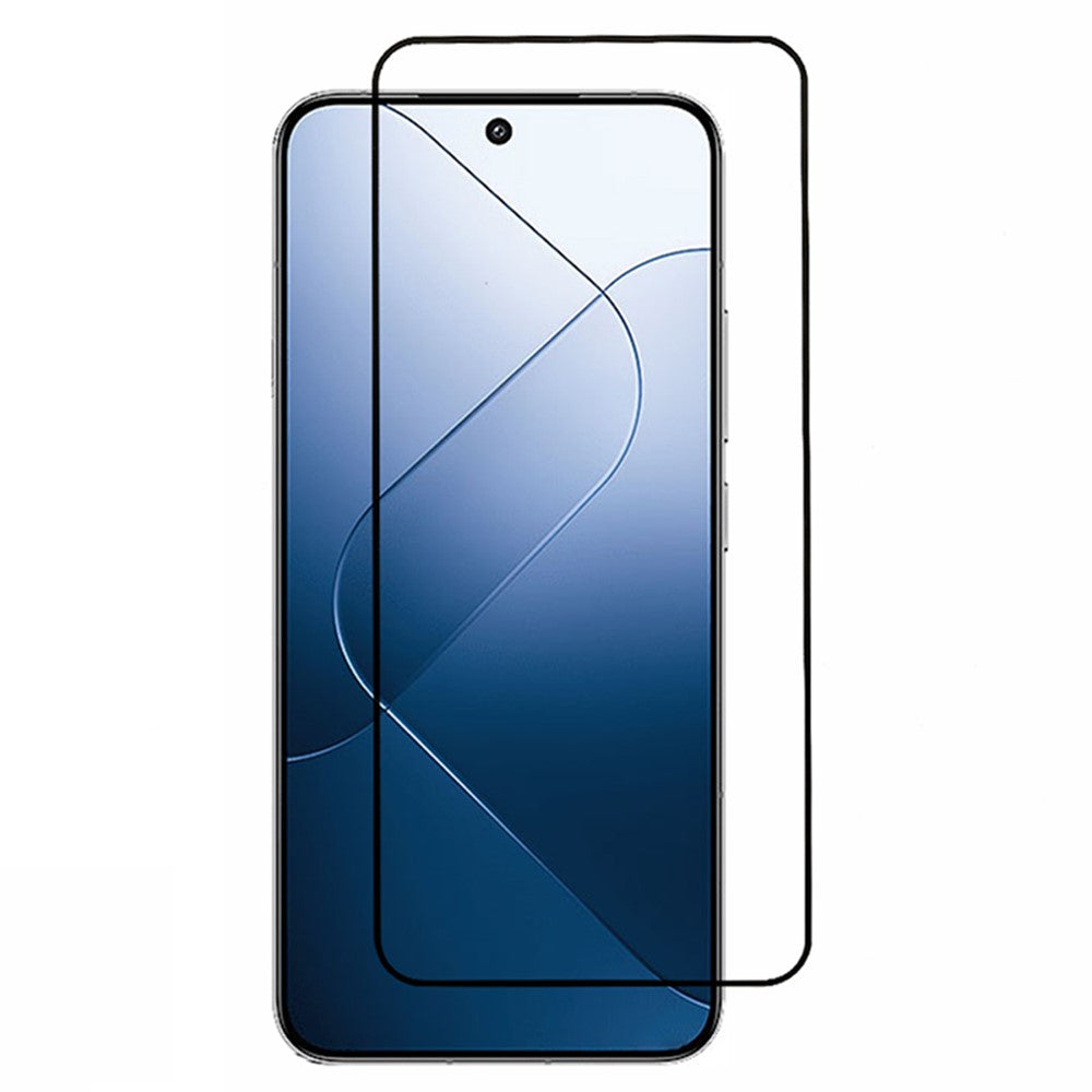 For Xiaomi 14 Tempered Glass Electroplating Anti-Fingerprint Silk Printing Full Glue Screen Protector
