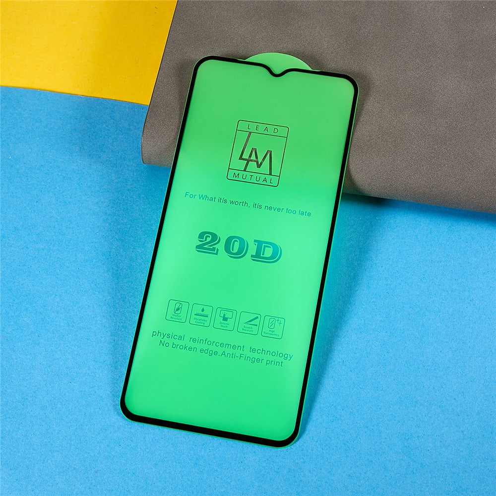 For Oppo A58 4G Full Screen Protector Silk Printing Full Glue 20D Tempered Glass Film