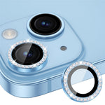 ENKAY HAT PRINCE 1 Set For iPhone 15 / 15 Plus Camera Lens Protector AR HD Clear Rhinestone Rear Lens Film