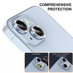 ENKAY HAT PRINCE 1 Set For iPhone 15 / 15 Plus Camera Lens Protector AR HD Clear Rhinestone Rear Lens Film