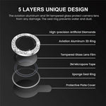 ENKAY HAT PRINCE 1 Set For iPhone 15 / 15 Plus Camera Lens Protector AR HD Clear Rhinestone Rear Lens Film