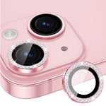 ENKAY HAT PRINCE 1 Set For iPhone 15 / 15 Plus Camera Lens Protector AR HD Clear Rhinestone Rear Lens Film