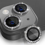 ENKAY HAT PRINCE 1 Set For iPhone 15 / 15 Plus Camera Lens Protector AR HD Clear Rhinestone Rear Lens Film