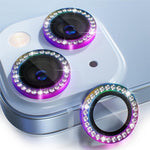 ENKAY HAT PRINCE 1 Set For iPhone 15 / 15 Plus Camera Lens Protector AR HD Clear Rhinestone Rear Lens Film