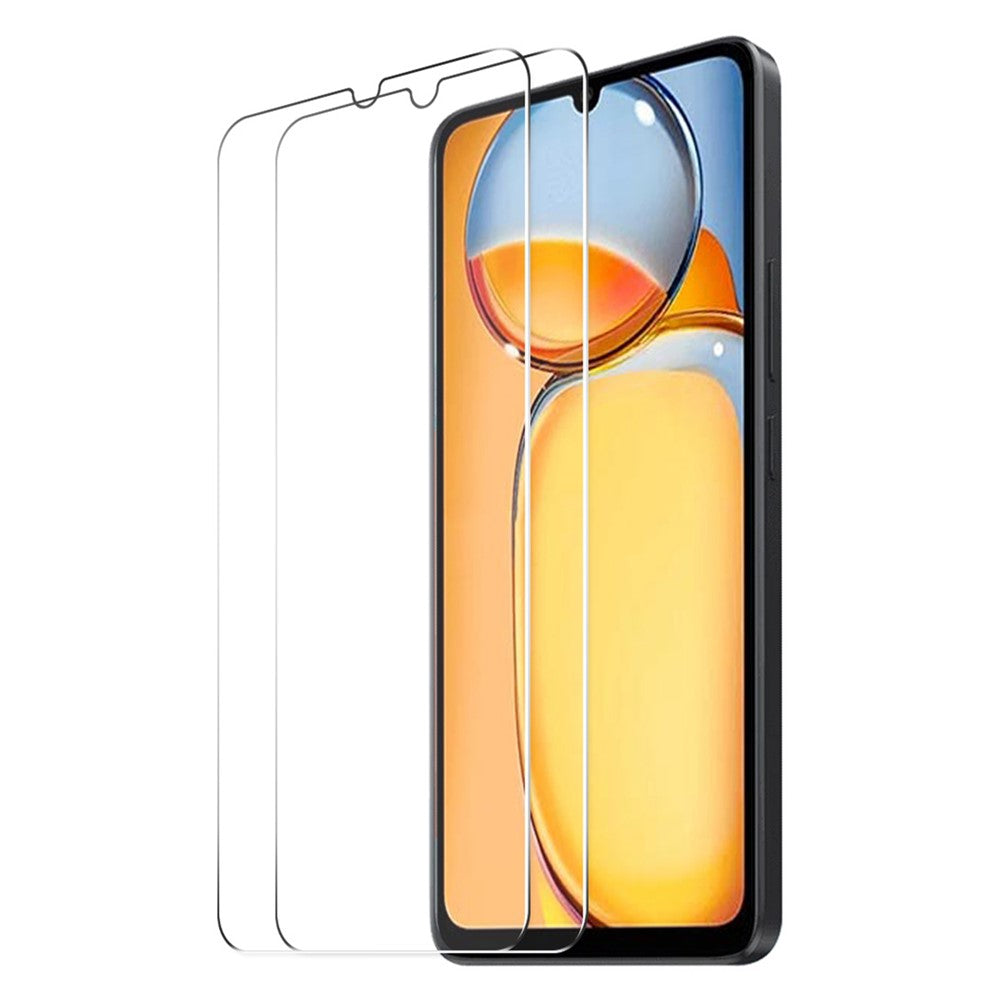 ENKAY HAT PRINCE 2 st för Xiaomi Redmi 13C 4G / Poco C65 4G skärmskydd genomskinligt högt aluminium-kiselglas 0,26 mm 9H 2,5D skärmfilm