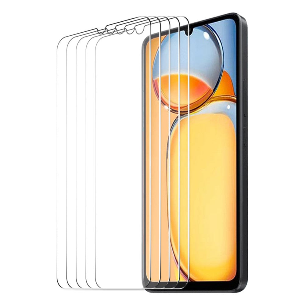 ENKAY HAT PRINCE 5Pcs 0.26mm 2.5D Clear Screen Protector for Xiaomi Redmi 13C 4G / Poco C65 4G High Aluminium-silicon Glass Film