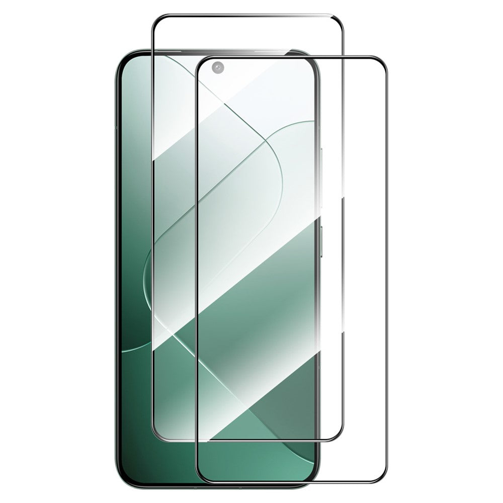 ENKAY HAT PRINCE 2Pcs for Xiaomi 14 Silk Printing Screen Protector High Aluminium-silicon Glass Film