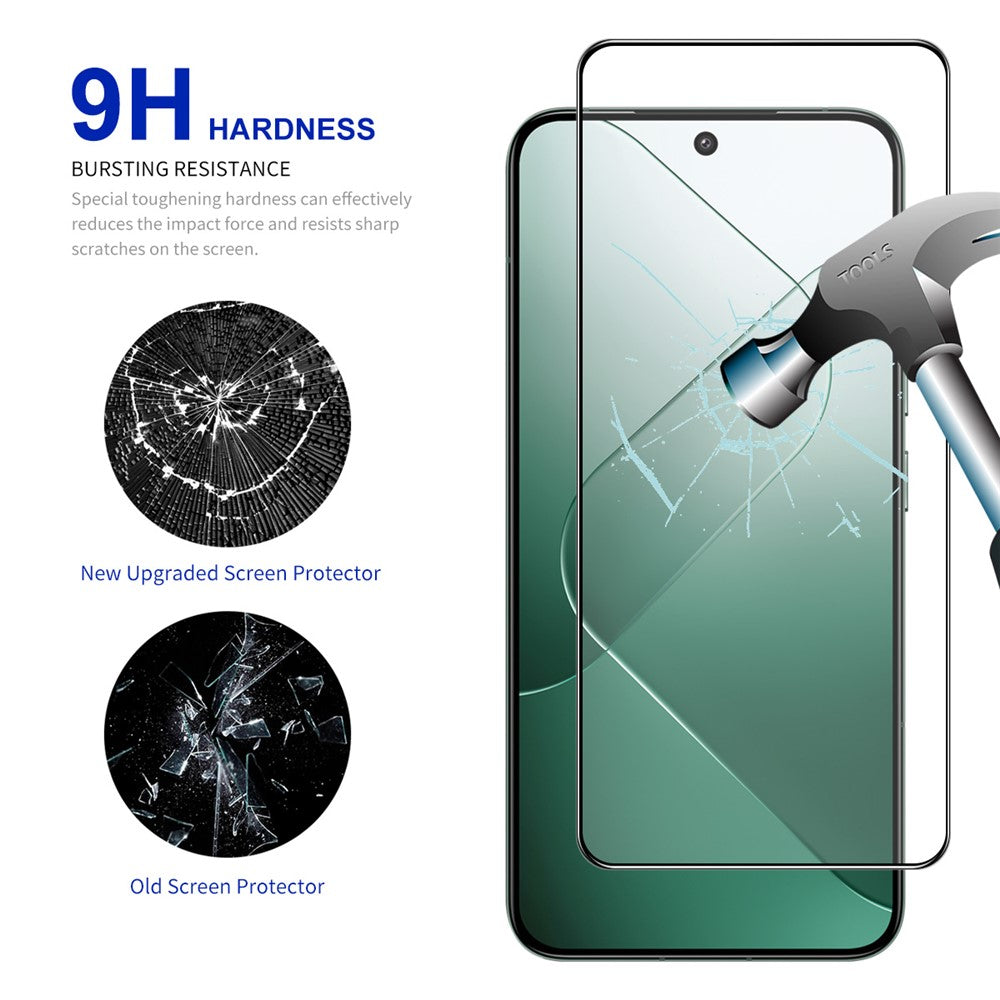 ENKAY HAT PRINCE 2Pcs for Xiaomi 14 Silk Printing Screen Protector High Aluminium-silicon Glass Film