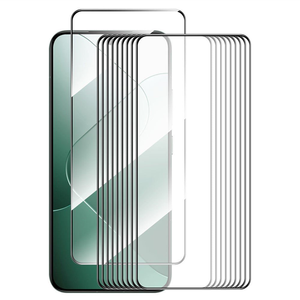 ENKAY HAT PRINCE 10Pcs for Xiaomi 14 Full Screen Protector Anti-explosion Silk Printing 0.26mm 9H 2.5D Film
