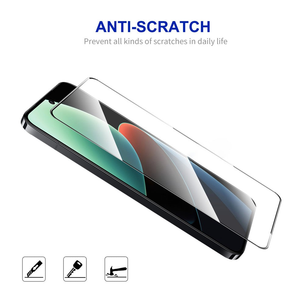 ENKAY HAT PRINCE 5Pcs for Xiaomi 14 Full Glue Screen Protector HD Clear High Aluminium-silicon Glass Film