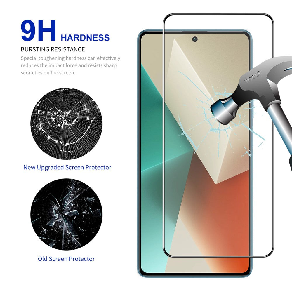 ENKAY HAT PRINCE 2Pcs for Xiaomi Redmi Note 13 5G / Note 13 Pro 5G Screen Protector Full Glue Full Cover Film