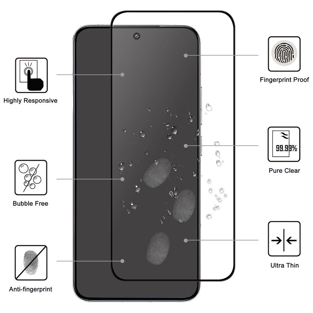 For Xiaomi 14 AGC Tempered Glass with Black Edge Full Glue Full Coverage Screen Protector