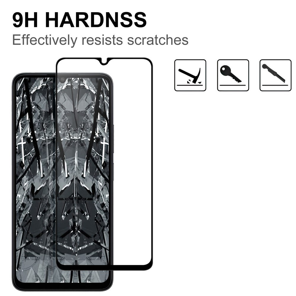 For Xiaomi Redmi 13C 4G / 13C 5G / Poco C65 4G / Poco M6 5G / 13R 5G AGC Tempered Glass with Black Edge Full Glue Full Coverage Screen Protector