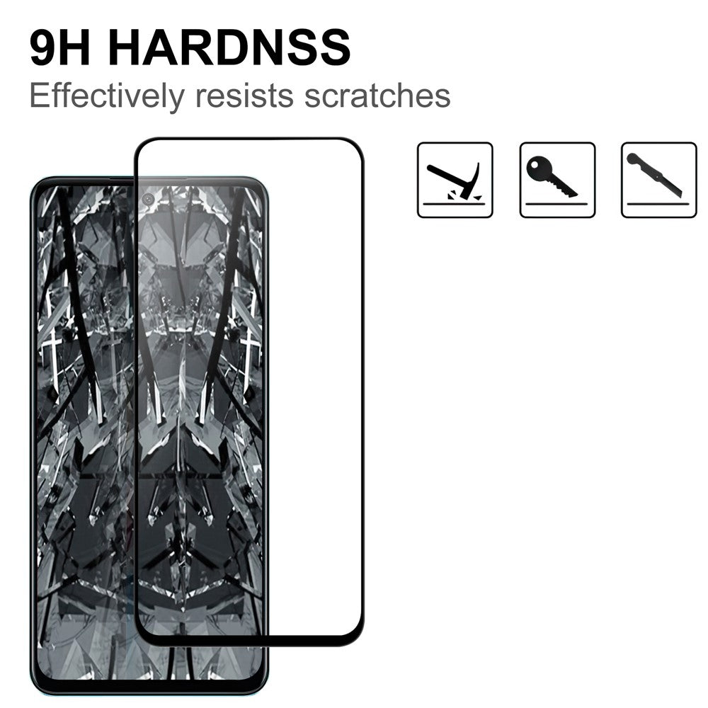 For Oppo A79 5G / A2 5G AGC Tempered Glass with Black Edge Full Glue Full Coverage Screen Protector