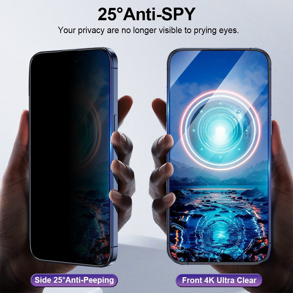 YONGPOLY For iPhone 11 Pro Max / XS Max Screen Protector Anti Spy Tempered Glass Film with Auto Alignment Kit