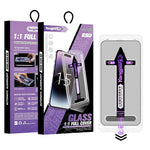 YONGPOLY For iPhone 13 / 13 Pro / 14 Tempered Glass Screen Protector Ultra Clear Film with Dust-Proof Net