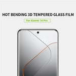PINWUYO För Xiaomi 14 Pro 3D Hot Bending Skärmskydd Full Glue Anti-Explosion Härdat Glas Film