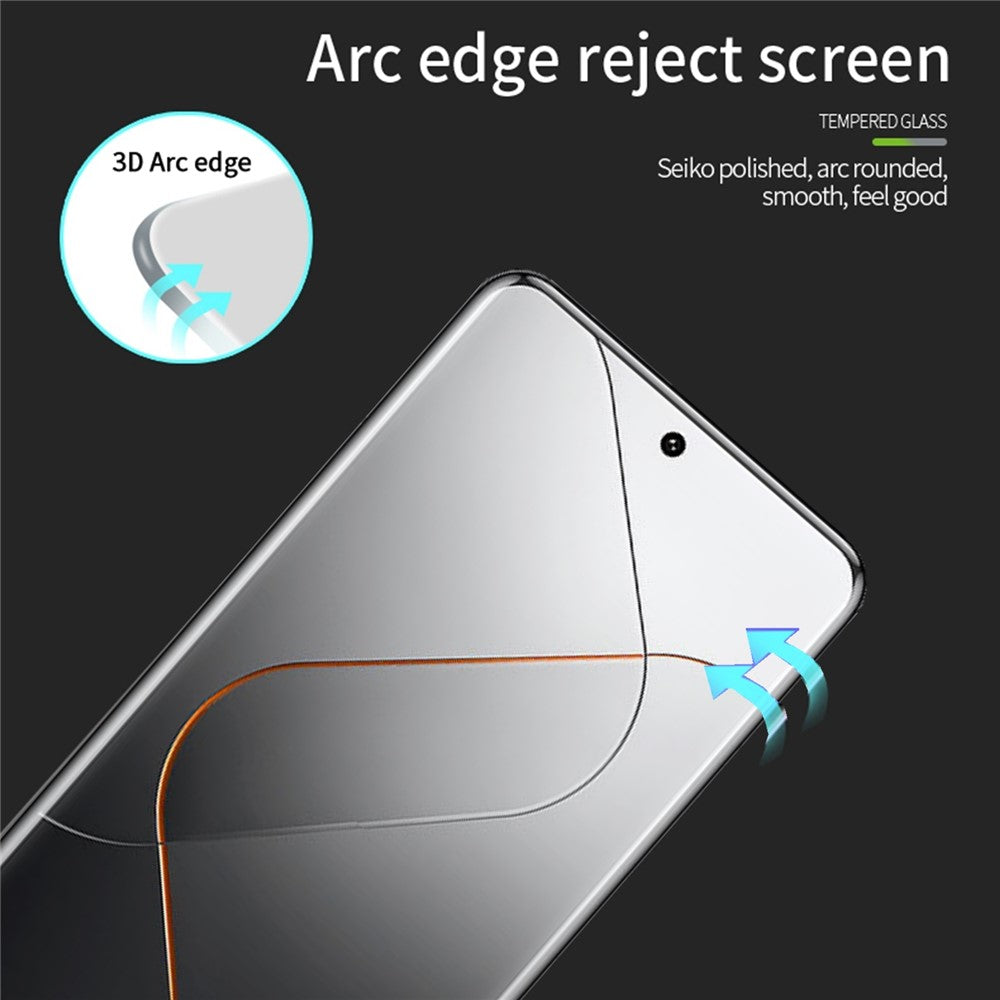 PINWUYO För Xiaomi 14 Pro 3D Hot Bending Skärmskydd Full Glue Anti-Explosion Härdat Glas Film